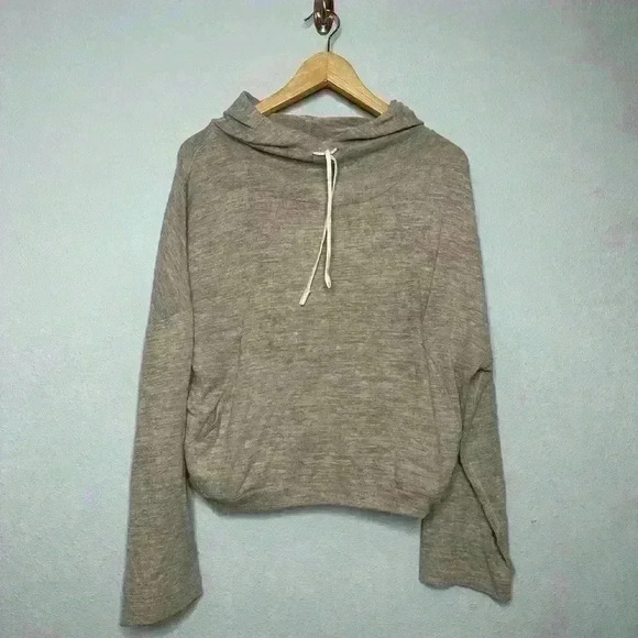 PrAna pullover women’s long sleeve light weight hooded top size S cream color - Picture 1 of 6